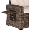 image:imageFlash Furniture Huck Wicker Rattan Conversation Set Versatile IndoorOutdoor Use LShaped Sofa and Dining Table WeatherResistant Cushions BeigeBrownBeige CushionsBrown Frame