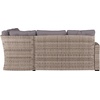 image:imageFlash Furniture Huck Wicker Rattan Conversation Set Versatile IndoorOutdoor Use LShaped Sofa and Dining Table WeatherResistant Cushions BeigeBrownGray CushionsGray Frame