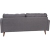 image:imageFlash Furniture Hudson MidCentury Modern Loveseat  Slate Gray Faux Linen Upholstery  Buttonless Tufting  Wood LegsDark Gray