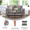 image:imageFlash Furniture Hudson MidCentury Modern Loveseat  Slate Gray Faux Linen Upholstery  Buttonless Tufting  Wood LegsSlate Gray