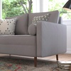 image:imageFlash Furniture Hudson MidCentury Modern Loveseat  Slate Gray Faux Linen Upholstery  Buttonless Tufting  Wood LegsSlate Gray