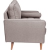 image:imageFlash Furniture Hudson MidCentury Modern Loveseat  Slate Gray Faux Linen Upholstery  Buttonless Tufting  Wood LegsSlate Gray