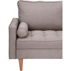 image:imageFlash Furniture Hudson MidCentury Modern Loveseat  Slate Gray Faux Linen Upholstery  Buttonless Tufting  Wood LegsSlate Gray