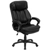 image:imageFlash Furniture Iris High Back Black LeatherSoft Executive Swivel Ergonomic Office Chair with Plush Headrest Extensive Padding and Arms