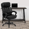 image:imageFlash Furniture Iris High Back Black LeatherSoft Executive Swivel Ergonomic Office Chair with Plush Headrest Extensive Padding and Arms