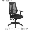 image:imageFlash Furniture Ivan High Back Black Mesh Multifunction Swivel Ergonomic Task Office Chair with Adjustable Arms