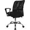 image:imageFlash Furniture Jenkins MidBack Black Mesh Swivel Task Office Chair with Lumbar Support Band and Arms