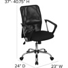 image:imageFlash Furniture Jenkins MidBack Black Mesh Swivel Task Office Chair with Lumbar Support Band and Arms
