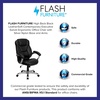 image:imageFlash Furniture Jessie High Back Black LeatherSoft Contemporary Executive Swivel Ergonomic Office Chair with Silver Nylon Base and ArmsBlack Leathersoft