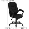 image:imageFlash Furniture Jessie High Back Black LeatherSoft Contemporary Executive Swivel Ergonomic Office Chair with Silver Nylon Base and ArmsBlack Microfiber