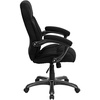 image:imageFlash Furniture Jessie High Back Black LeatherSoft Contemporary Executive Swivel Ergonomic Office Chair with Silver Nylon Base and ArmsBlack Microfiber