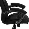 image:imageFlash Furniture Jessie High Back Black LeatherSoft Contemporary Executive Swivel Ergonomic Office Chair with Silver Nylon Base and ArmsBlack Microfiber