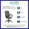 image:imageFlash Furniture Jessie High Back Black LeatherSoft Contemporary Executive Swivel Ergonomic Office Chair with Silver Nylon Base and ArmsGray Microfiber