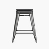 image:imageFlash Furniture Kai Commercial Grade IndoorOutdoor Bar Height Stool  Black Metal Frame  Black Poly Resin Seat  30 High  BacklessBlackBlack