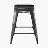 image:imageFlash Furniture Kai Commercial Grade IndoorOutdoor Bar Height Stool  Black Metal Frame  Black Poly Resin Seat  30 High  BacklessBlackBlack