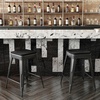 image:imageFlash Furniture Kai Commercial Grade IndoorOutdoor Bar Height Stool  Black Metal Frame  Black Poly Resin Seat  30 High  BacklessBlackBlack