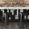 image:imageFlash Furniture Kai Commercial Grade IndoorOutdoor Bar Height Stool  Black Metal Frame  Black Poly Resin Seat  30 High  BacklessBlackBlack