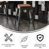 image:imageFlash Furniture Kai Commercial Grade IndoorOutdoor Bar Height Stool  Black Metal Frame  Black Poly Resin Seat  30 High  BacklessBlackTeak