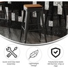 image:imageFlash Furniture Kai Commercial Grade IndoorOutdoor Bar Height Stool  Black Metal Frame  Black Poly Resin Seat  30 High  BacklessBlackTeak