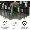 image:imageFlash Furniture Kai Commercial Grade IndoorOutdoor Bar Height Stool  Black Metal Frame  Black Poly Resin Seat  30 High  BacklessGreenTeak