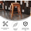 image:imageFlash Furniture Kai Commercial Grade IndoorOutdoor Bar Height Stool  Black Metal Frame  Black Poly Resin Seat  30 High  BacklessOrangeTeak
