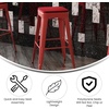 image:imageFlash Furniture Kai Commercial Grade IndoorOutdoor Bar Height Stool  Black Metal Frame  Black Poly Resin Seat  30 High  BacklessRedRed
