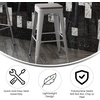 image:imageFlash Furniture Kai Commercial Grade IndoorOutdoor Bar Height Stool  Black Metal Frame  Black Poly Resin Seat  30 High  BacklessSilverGray