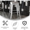 image:imageFlash Furniture Kai Commercial Grade IndoorOutdoor Bar Height Stool  Black Metal Frame  Black Poly Resin Seat  30 High  BacklessWhiteGray