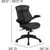 image:imageFlash Furniture Kale MidBack Black LeatherSoft Executive Swivel Ergonomic Office Chair with Back Angle Adjustment and FlipUp Arms