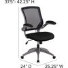 image:imageFlash Furniture Kale MidBack Black Mesh Swivel Ergonomic Task Office Chair with Gray Frame and FlipUp Arms