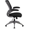 image:imageFlash Furniture Kale MidBack Black Mesh Swivel Ergonomic Task Office Chair with Gray Frame and FlipUp Arms