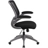 image:imageFlash Furniture Kale MidBack Black Mesh Swivel Ergonomic Task Office Chair with Gray Frame and FlipUp Arms