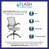 image:imageFlash Furniture Kale MidBack Gray Mesh Swivel Ergonomic Task Office Chair with Gray Frame and FlipUp ArmsGrey