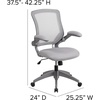 image:imageFlash Furniture Kale MidBack Gray Mesh Swivel Ergonomic Task Office Chair with Gray Frame and FlipUp ArmsGrey