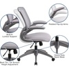 image:imageFlash Furniture Kale MidBack Gray Mesh Swivel Ergonomic Task Office Chair with Gray Frame and FlipUp ArmsGrey
