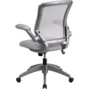 image:imageFlash Furniture Kale MidBack Gray Mesh Swivel Ergonomic Task Office Chair with Gray Frame and FlipUp ArmsGrey