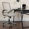 image:imageFlash Furniture Kale MidBack Gray Mesh Swivel Ergonomic Task Office Chair with Gray Frame and FlipUp ArmsGrey