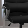 image:imageFlash Furniture Karen High Back Black LeatherSoft Executive Swivel Office Chair with Curved Headrest and White Line Stitching