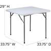image:imageFlash Furniture Kathryn 281Foot Square Granite White Plastic Folding Table with Powder Coated Locking Legs