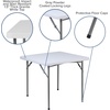 image:imageFlash Furniture Kathryn 281Foot Square Granite White Plastic Folding Table with Powder Coated Locking Legs