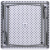 image:imageFlash Furniture Kathryn 281Foot Square Granite White Plastic Folding Table with Powder Coated Locking Legs