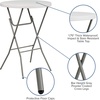 image:imageFlash Furniture Kathryn 315 Round AllOccasion Folding Bar Height Table for Parties and Commercial Events Plastic Bar Height Folding Table White