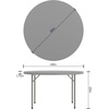 image:imageFlash Furniture Kathryn 4 Round Plastic Folding Event Table for Parties and Trade Shows Portable IndoorOutdoor Event Banquet Table Granite Dark GrayGrey