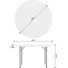 image:imageFlash Furniture Kathryn 4 Round Plastic Folding Event Table for Parties and Trade Shows Portable IndoorOutdoor Event Banquet Table Granite Dark GrayGranite White