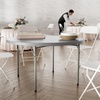 image:imageFlash Furniture Kathryn 4 Round Plastic Folding Event Table for Parties and Trade Shows Portable IndoorOutdoor Event Banquet Table Granite Dark GrayGrey