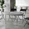image:imageFlash Furniture Kathryn 4 Round Plastic Folding Event Table for Parties and Trade Shows Portable IndoorOutdoor Event Banquet Table Granite Dark GrayGrey