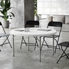 image:imageFlash Furniture Kathryn 4 Round Plastic Folding Event Table for Parties and Trade Shows Portable IndoorOutdoor Event Banquet Table Granite Dark GrayGranite White