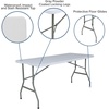 image:imageFlash Furniture Kathryn 497Foot BiFold Granite White Plastic Folding Table