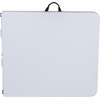 image:imageFlash Furniture Kathryn 5 Rectangular Plastic Folding Event Table with Carrying Handle BiFold Portable Banquet Table for IndoorOutdoor Events White 2725D x 60W x 34H