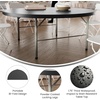 image:imageFlash Furniture Kathryn 589Foot Round BiFold Granite Black Plastic Banquet and Event Folding Table with Carrying HandleGranite Black